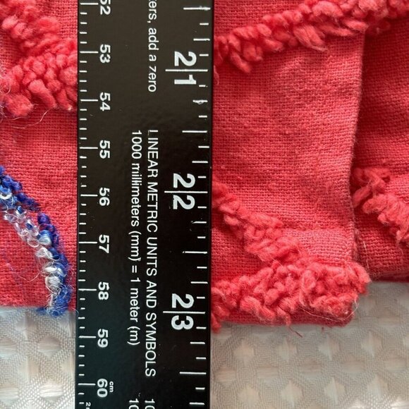 Vintage Tantrum Women’s Large Cotton Chenille Embroidered Coral Button Up Jacket - Picture 15 of 16